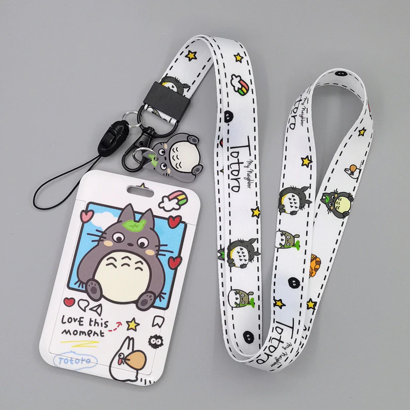 My Neighbor Totoro Lanyard for Keychain ID Card Holder Set