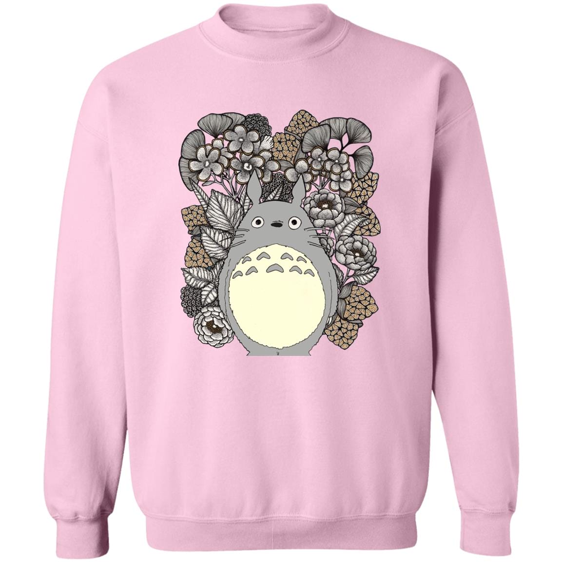 Totoro and Flowers Fanart Sweatshirt Ghibli Store ghibli.store