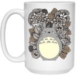 Totoro and Flowers Fanart Mug 15Oz
