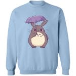 Totoro and Umbrella Cute Sweatshirt Ghibli Store ghibli.store