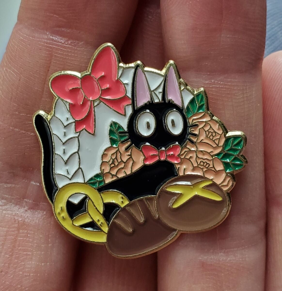 Kiki's Delivery Service - Jiji The Baker Enamel Badge Pin - Ghibli