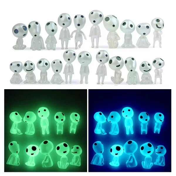 Princess Mononoke Kodama Tree Spirits Luminous Figures 10pcs/set Ghibli Store ghibli.store