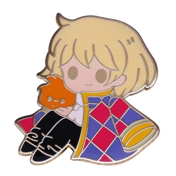 Howl’s Moving Castle – Cute Magician Howl And Calcifer Badge Pin