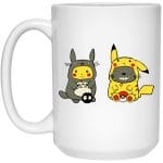 Totoro and Pikachu Cosplaying Mug 15Oz