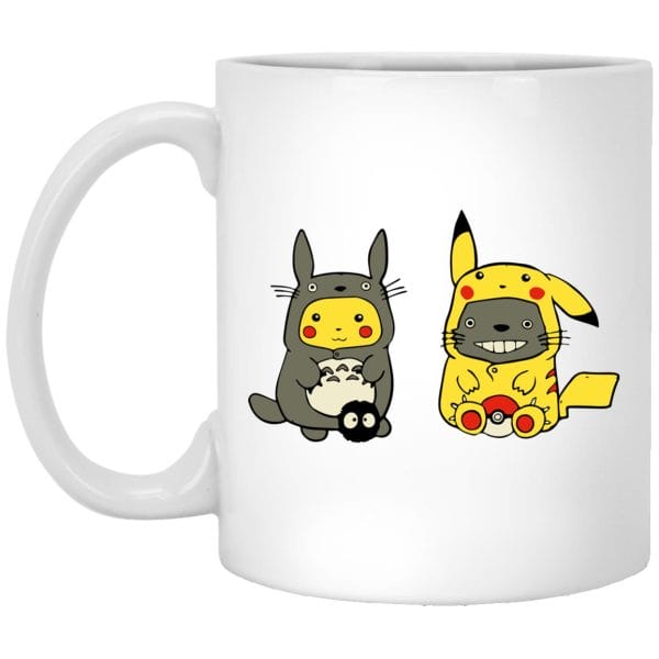 Totoro and Pikachu Cosplaying Mug Ghibli Store ghibli.store