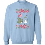 The Mini Totoro and Flowers Sweatshirt Ghibli Store ghibli.store