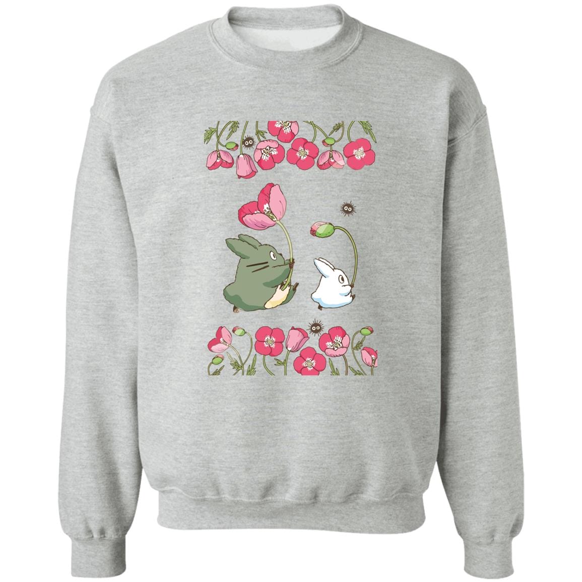 The Mini Totoro and Flowers Sweatshirt