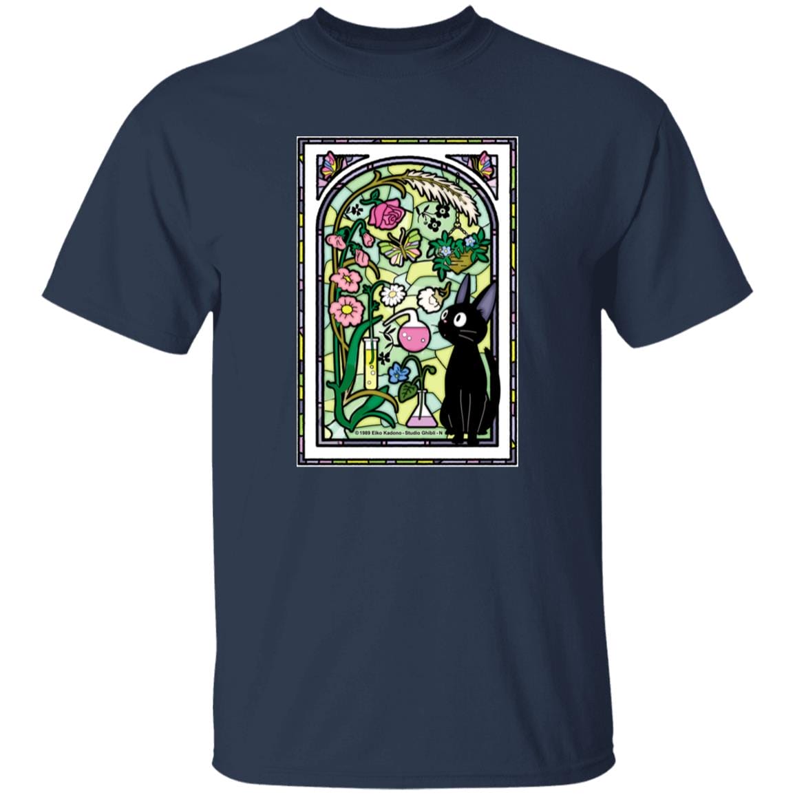 Jiji by the Stained Glass Window T Shirt - Ghibli Store