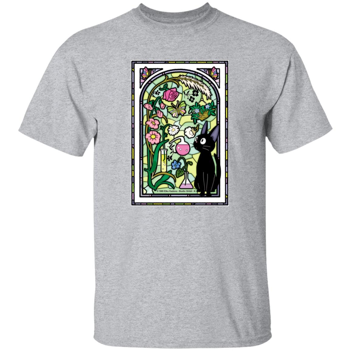 Jiji by the Stained Glass Window T Shirt - Ghibli Store