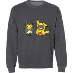 Totoro and Pikachu Cosplaying Sweatshirt