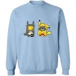 Totoro and Pikachu Cosplaying Sweatshirt Ghibli Store ghibli.store