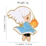 Howl’s Moving Castle – Kawaii Chibi Sophie And Howl Badge Pin Ghibli Store ghibli.store