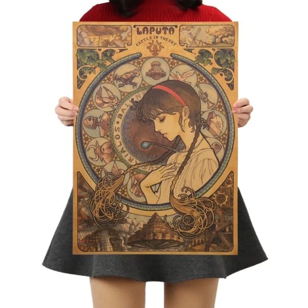 Princess Mononoke Retro Kraft Paper Poster