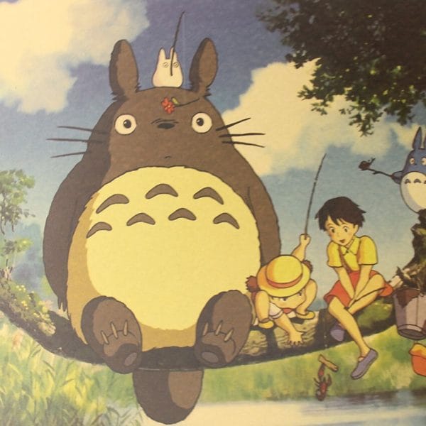 My Neighbor Totoro – Totoro Family and the Girls Kraft Paper Poster Ghibli Store ghibli.store