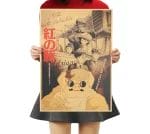 Porco Rosso Kraft Paper Retro Poster Ghibli Store ghibli.store