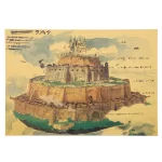 Laputa: Castle in the Sky Kraft Paper Retro Poster Ghibli Store ghibli.store