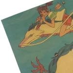 Spirited Away Chihiro Riding Haku Dragon Kraft Paper Poster