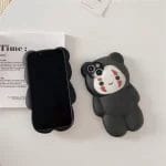 Spirited Away Super Cute No Face Bear Soft Silicone iPhone Case