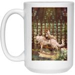 Princess Mononoke Wolf Riding Fanart Mug 15Oz