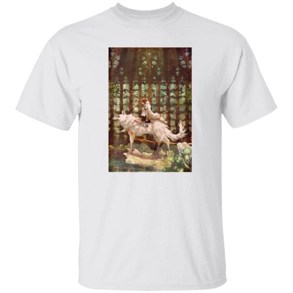Princess Mononoke Wolf Riding Fanart T Shirt Ghibli Store ghibli.store