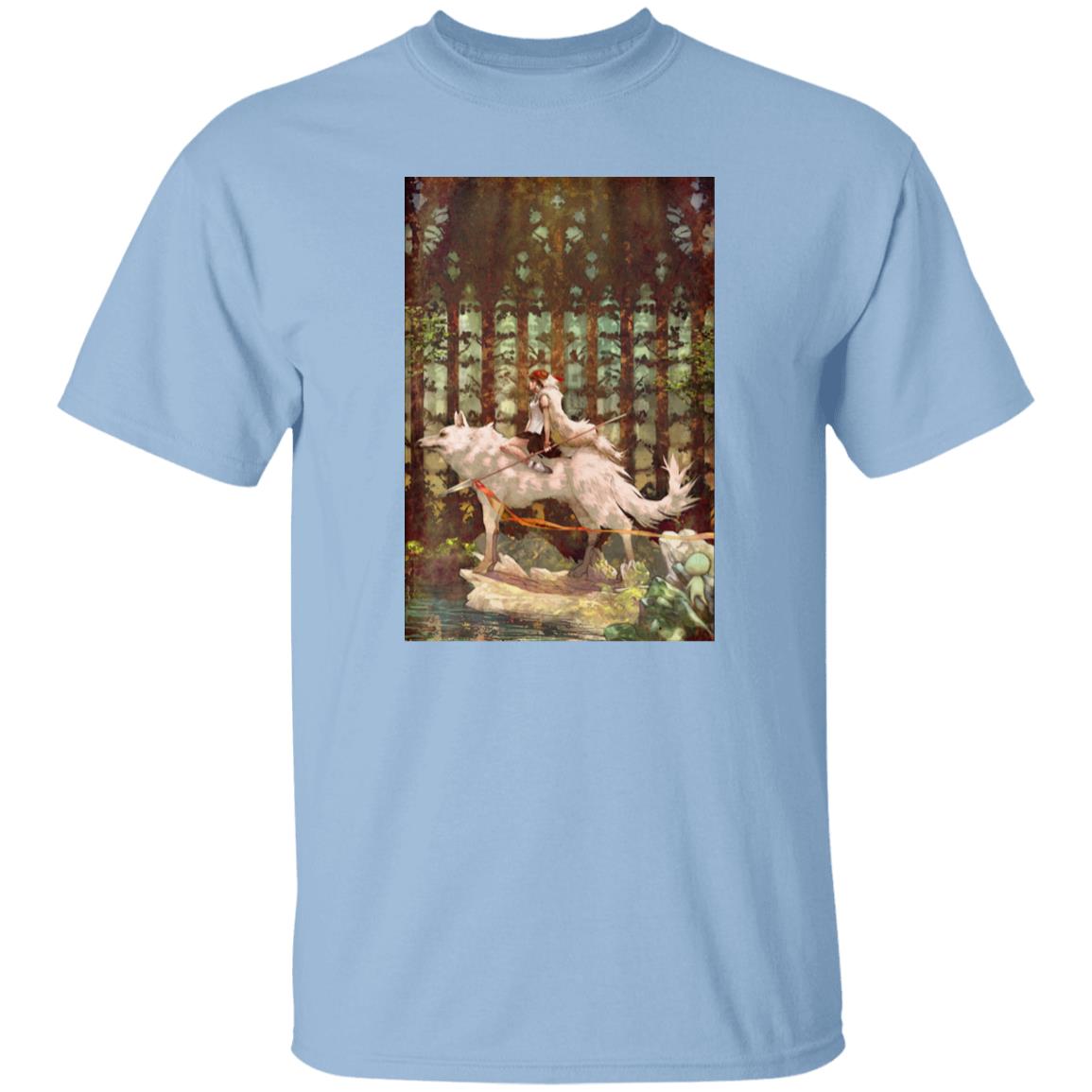 Princess Mononoke Wolf Riding Fanart T Shirt