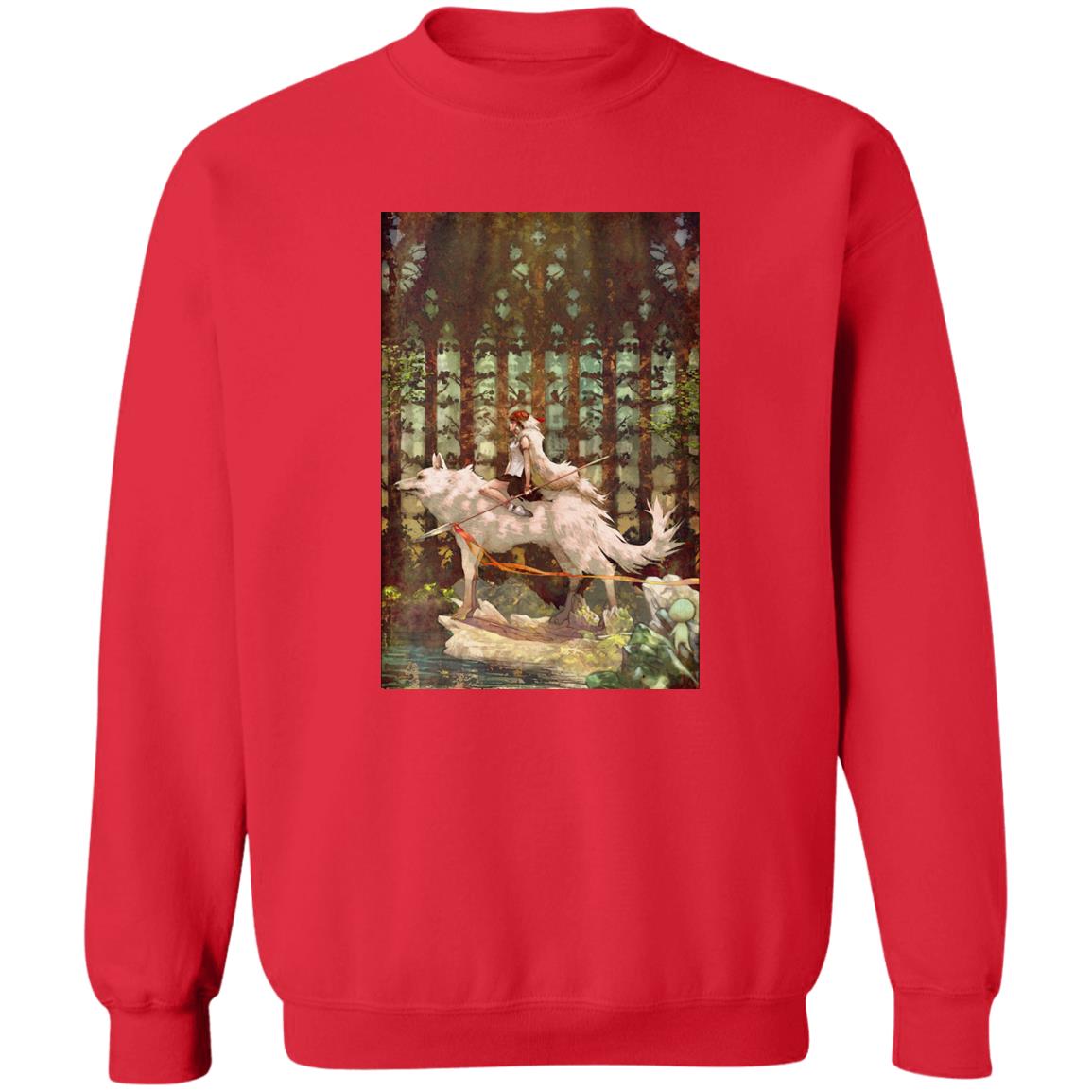 Princess Mononoke Wolf Riding Fanart Sweatshirt