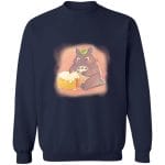 Totoro Eating Cake Sweatshirt Ghibli Store ghibli.store