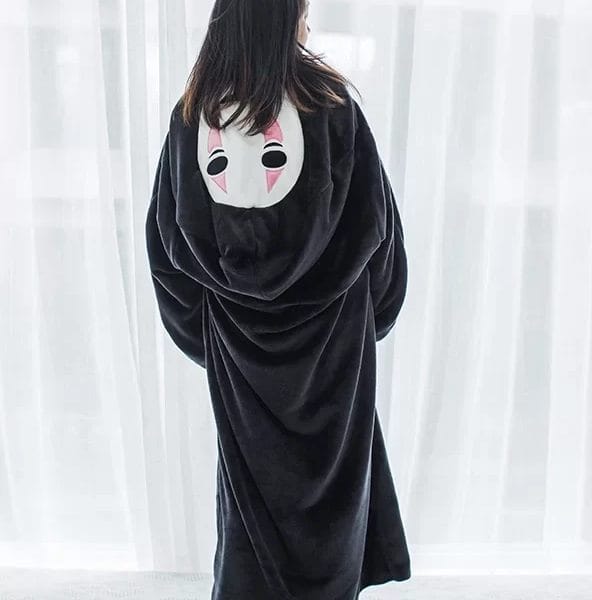 Spirited Away No Face Man Flannel Cosplay Costume