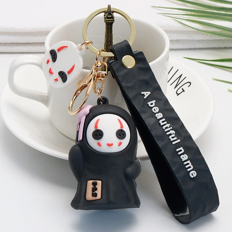 Leather Key Chain No Face - Spirited Away