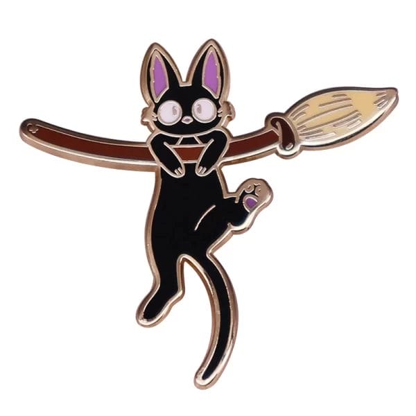 Kiki’s Delivery Service Cute Jiji Badge Pin Ghibli Store ghibli.store