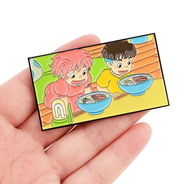 Ponyo on the Cliff Cute Badge Pin
