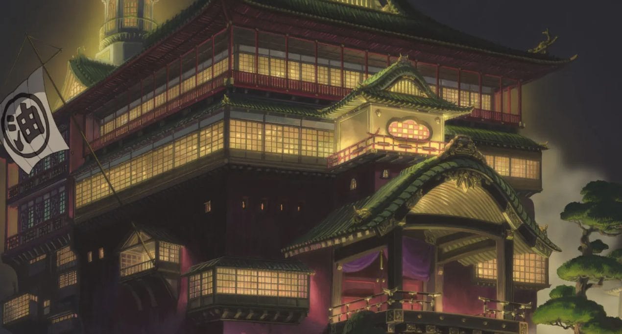 The Bathhouse where Chihiro lives from Spirited Away