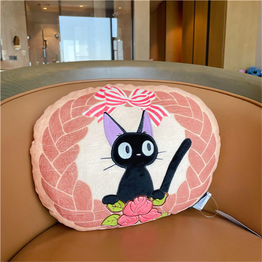 Kiki’s Delivery Service Jiji Embroidered Soft Cushion 35cm