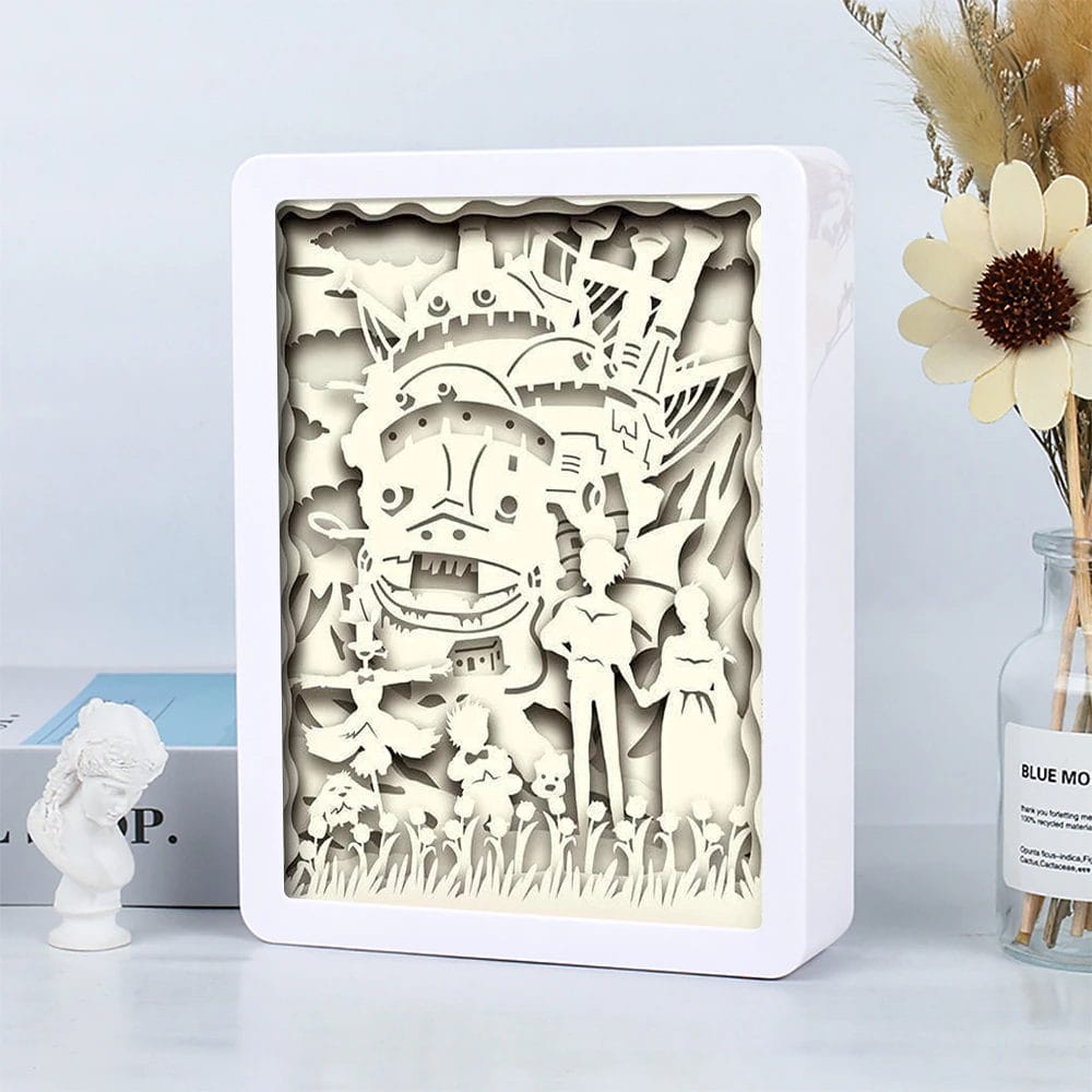Howl's Moving Castle 3D Paper Carving Art Light Box - Ghibli Store