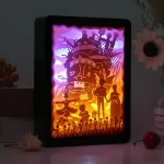 Howl’s Moving Castle 3D Paper Carving Art Light Box Ghibli Store ghibli.store