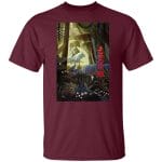 Mononoke and The Wolf in The Jungle T Shirt Ghibli Store ghibli.store