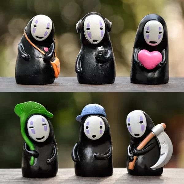 Spirited Away Chibi No Face Man Figure 6pcs/set Ghibli Store ghibli.store