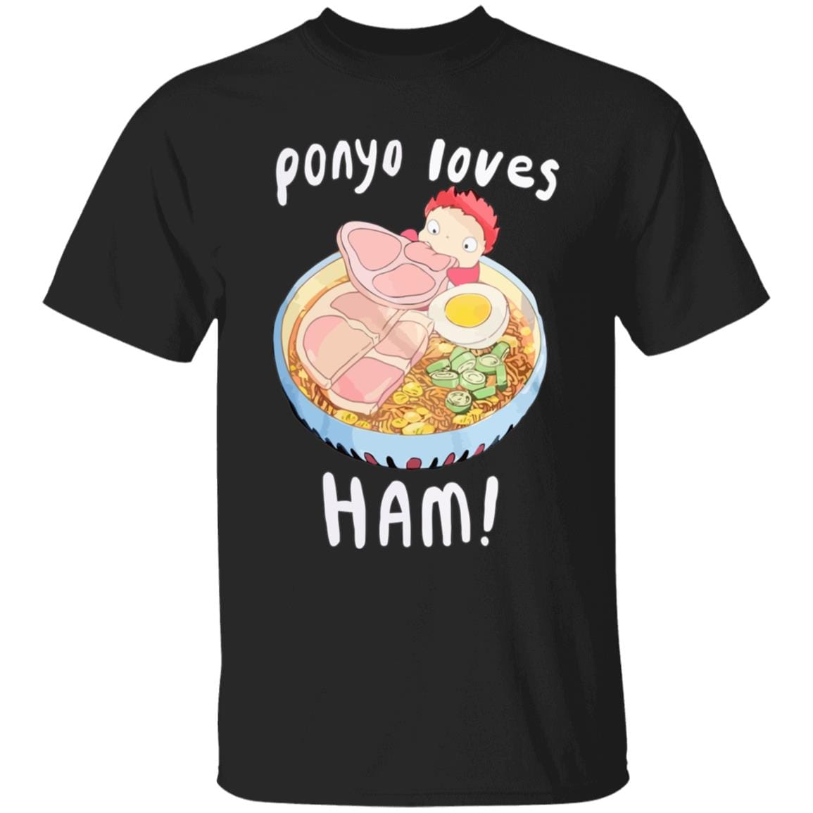 Ponyo Loves Ham T Shirt for Kid - Ghibli Store