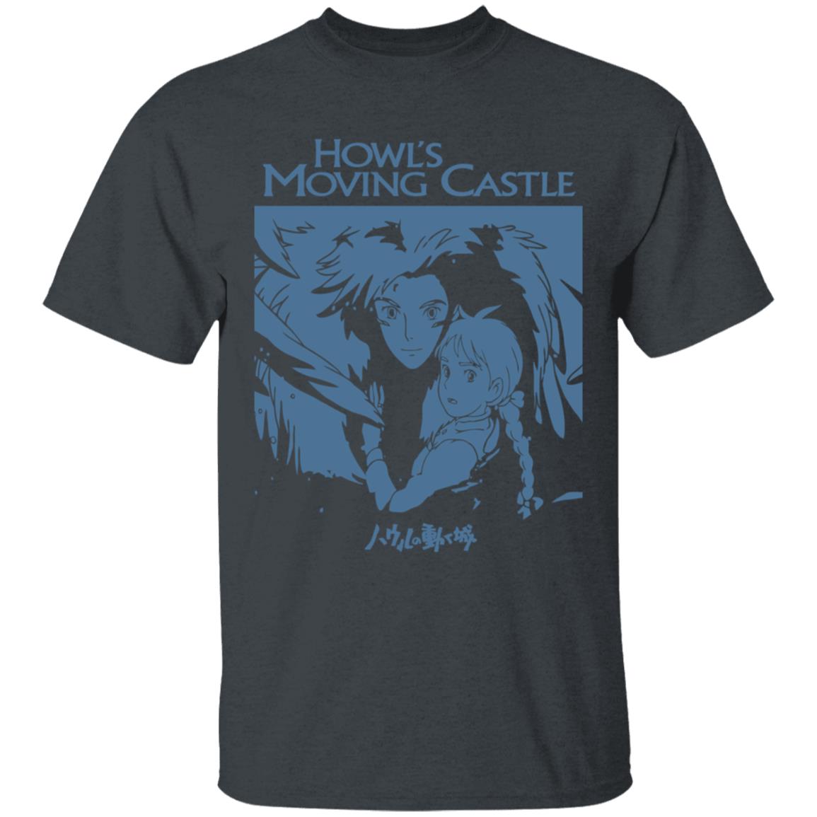 Howl's Moving Castle Black & White T Shirt for Kid - Ghibli Store