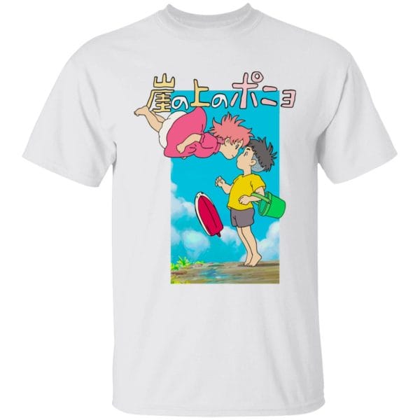 Ponyo On The Cliff By The Sea Poster T Shirt for Kid Ghibli Store ghibli.store