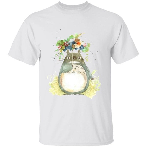 Totoro with Flower Umbrella T Shirt for Kid Ghibli Store ghibli.store