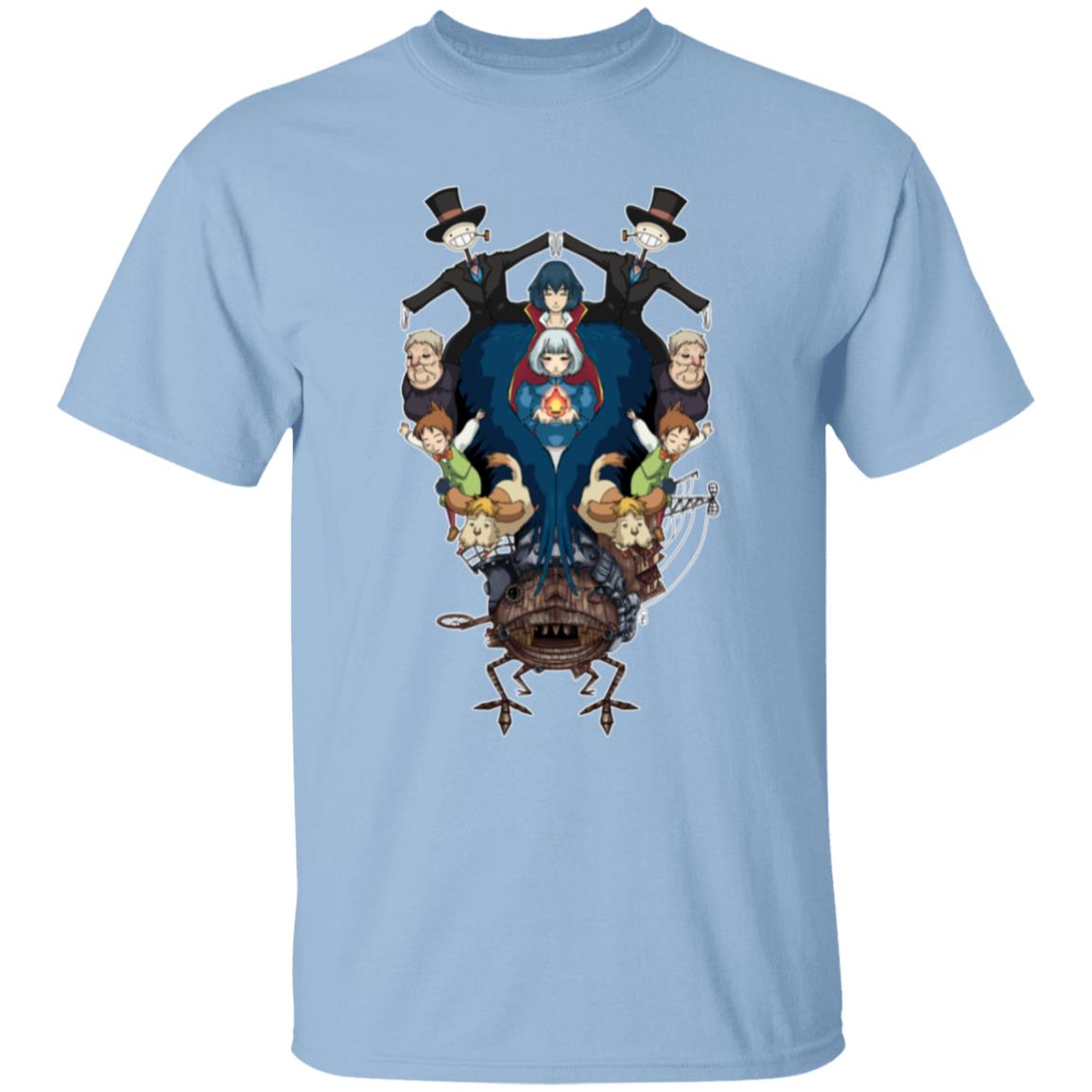 Howl’s Moving Castle Characters Mirror T Shirt for Kid Ghibli Store ghibli.store