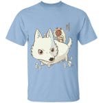 Princess Mononoke and The Wolf Cute Chibi Version T Shirt for Kid Ghibli Store ghibli.store