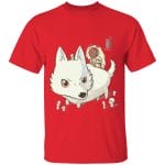 Princess Mononoke and The Wolf Cute Chibi Version T Shirt for Kid Ghibli Store ghibli.store
