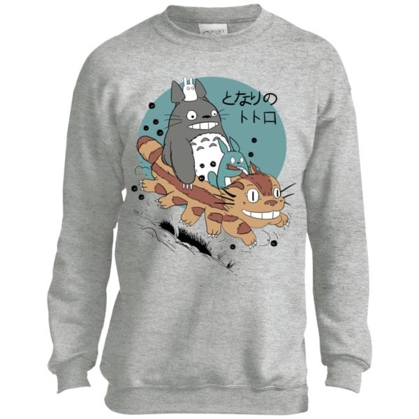 Totoro Riding Catbus Sweatshirt for Kid Ghibli Store ghibli.store