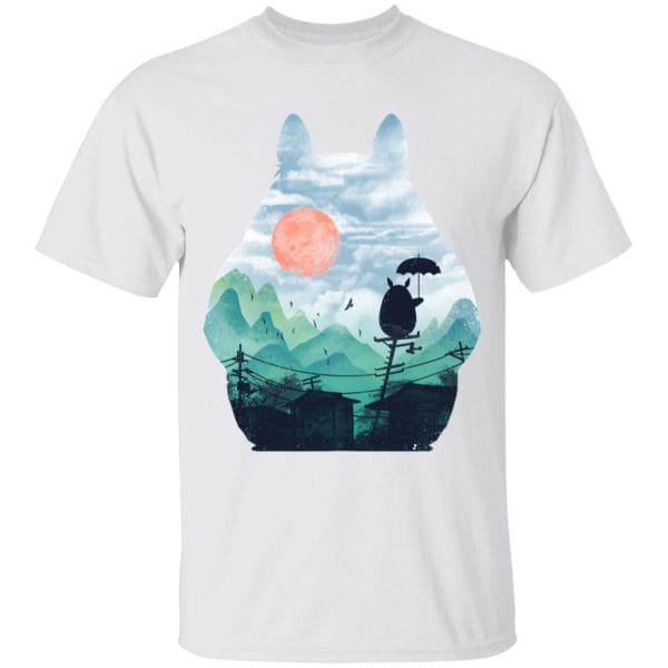 Totoro on the Line Lanscape T Shirt for Kid Ghibli Store ghibli.store