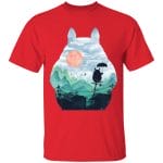 Totoro on the Line Lanscape T Shirt for Kid Ghibli Store ghibli.store