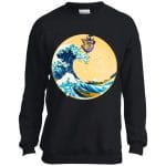 Totoro On The Waves Sweatshirt for Kid Ghibli Store ghibli.store