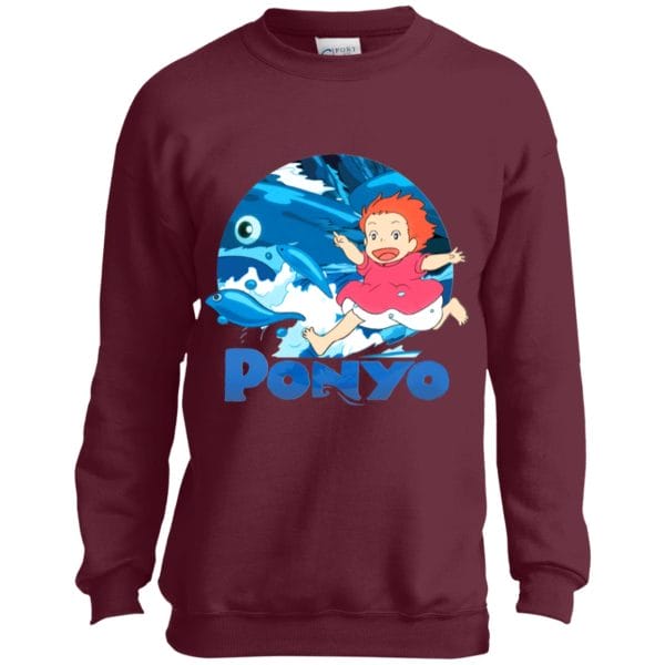 Ghibli Studio Ponyo On The Waves Sweatshirt for Kid Ghibli Store ghibli.store