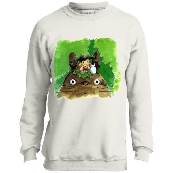 My Neighbor Totoro & Mei Water Color Art Sweatshirt for Kid Ghibli Store ghibli.store